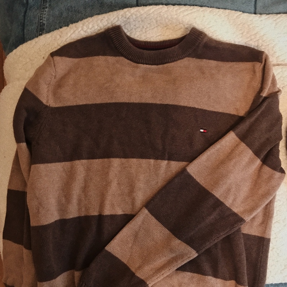 Tommy Hilfiger Brown Striped Sweater